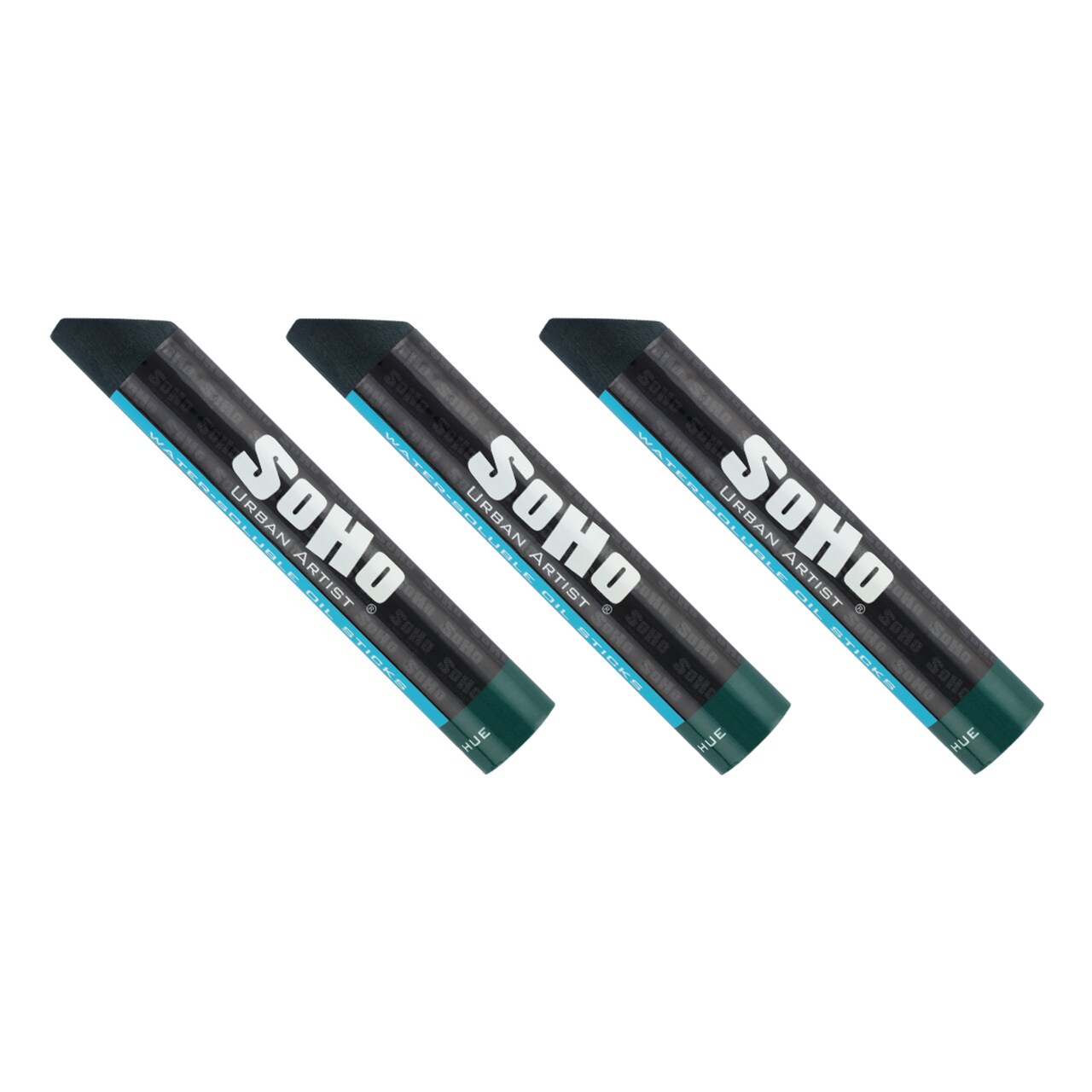 SoHo Urban Artist Water Soluble Oil Sticks for Artists – 3 Pack of Oil Paint Stick - No Brushes or Solvents Needed, Paint Any Primed Surface, Water Clean-Up, Non-Toxic, 4.8 x 0.78